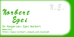 norbert egei business card